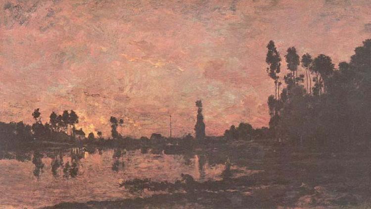 Charles-Francois Daubigny Sonnenuntergang an der Oise China oil painting art